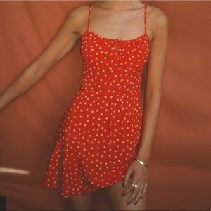 red dress with yellow polka dots from realisation pare